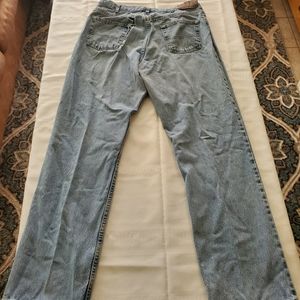 A pair of nice faded ripped jeans